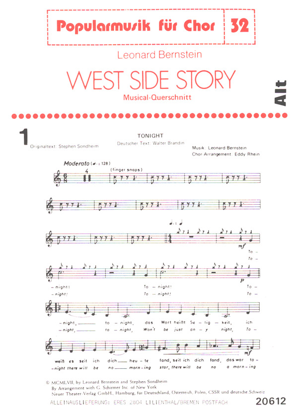 West Side Story Querschnitt für