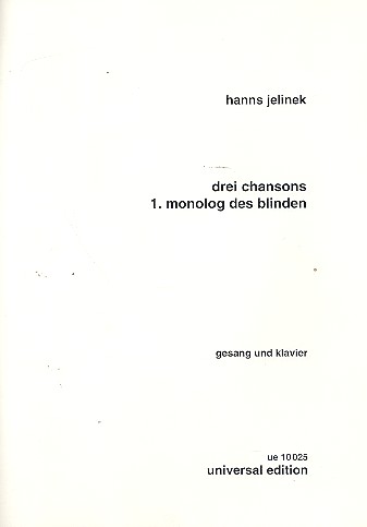 MONOLOG DES BLINDEN FUER GESANG
