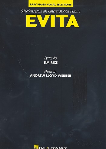 Evita: easy piano vocal selections