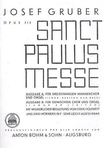 Sankt Paulus Messe op.215 Ausgabe A
