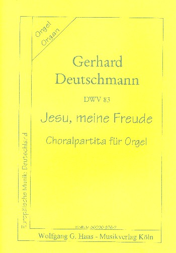 Jesu meine Freude DWV83 Choralpartita