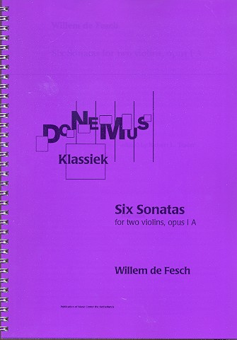 6 Sonatas op.1a for 2 violins
