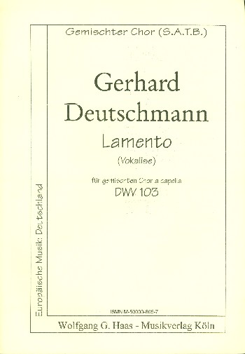 Lamento DWV103 Vokalise