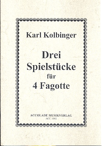 3 Spielstücke für 4 Fagotte