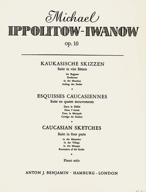 Kaukasische Skizzen op.10