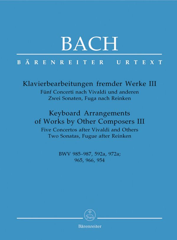 Klavierbearbeitungen fremder Werke Band 3