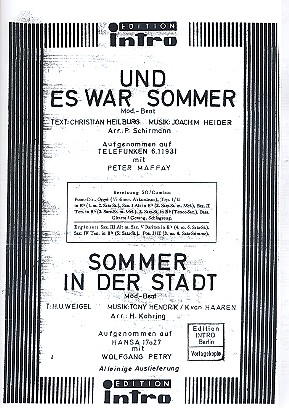 Und es war Sommer   und