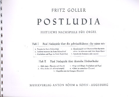 Postludia Band 1 - 5 Nachspiele über die gebräuchlichsten Ite missa est