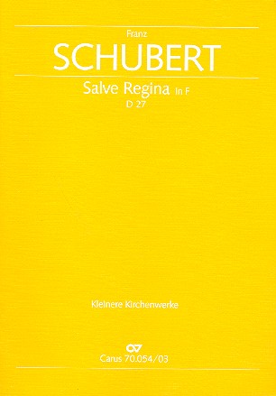 Salve Regina F-Dur D27 für Sopran