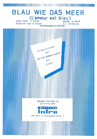 Blau wie das Meer: Einzelausgabe