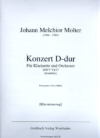 Konzert D-Dur MvW6/37 für Klarinette