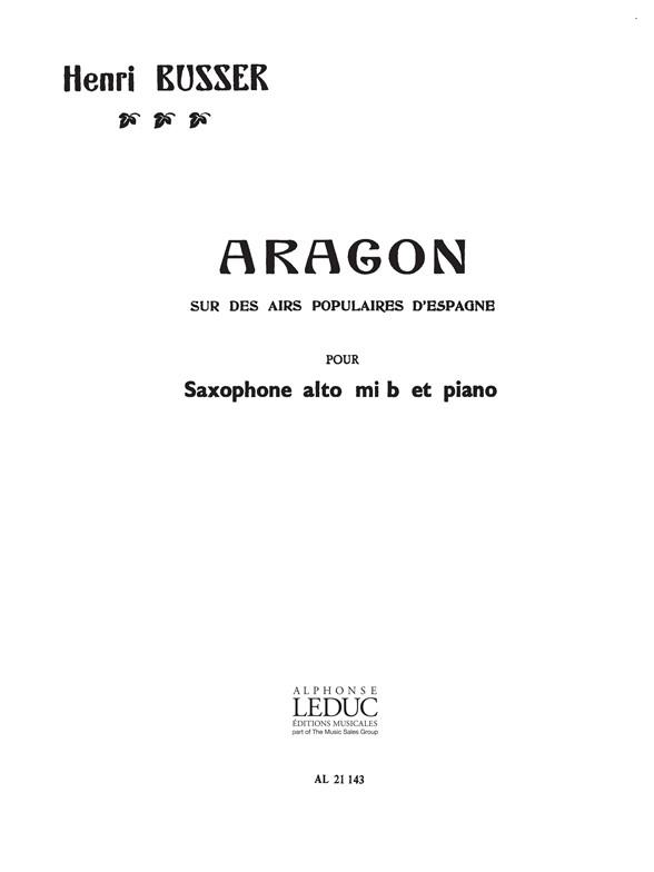 Aragon sur des airs populaires d'Espagne