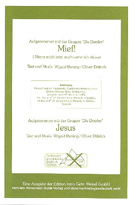 Mief  und  Jesus: für Salonorchester