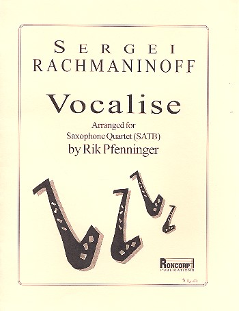 Vocalise op.34,14 for 4 saxophones