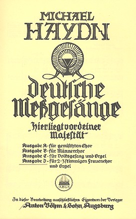 Deutsche Meßgesänge Ausgabe D