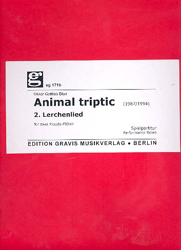Animal Triptic für 2 Piccoloflöten