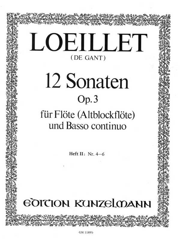 12 Sonaten op.3 Band 2 (Nr.4-6)