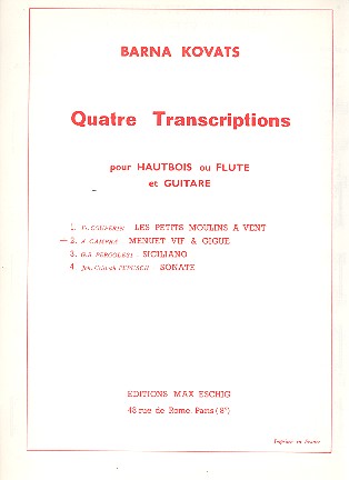 Menuet vif et gigue für Oboe