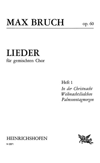 Lieder op.60 Band 1 für gem Chor