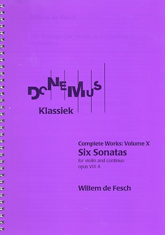 6 Sonatas op.8a for violin and Bc