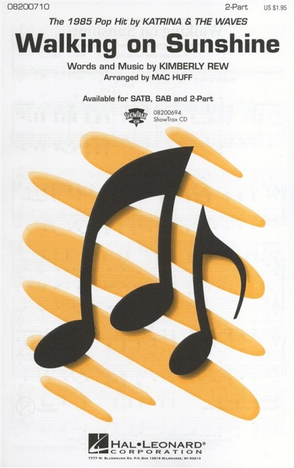 Walking on Sunshine for 2-part