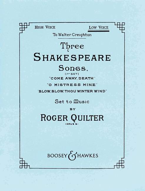 3 Shakespeare Songs op.6