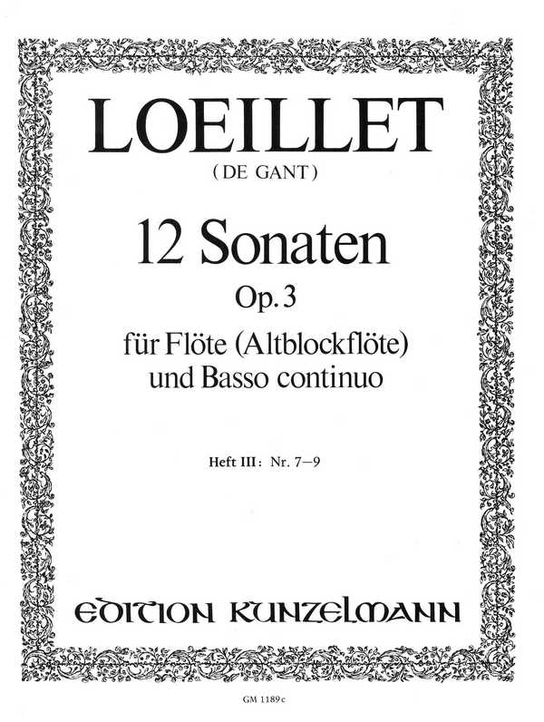 12 Sonaten op.3 Bd.3 (Nr.7-9)