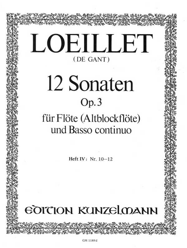 12 Sonaten op.3 Band 4 (Nr.10-12)