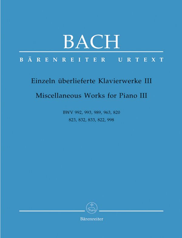 Einzeln überlieferte Klavierwerke Band 3 