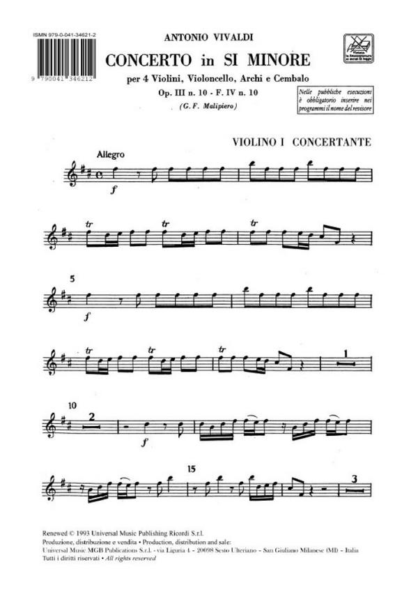 Konzert h-Moll op.3,10