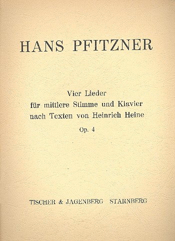 4 Lieder op.4 für mittlere Singstimme