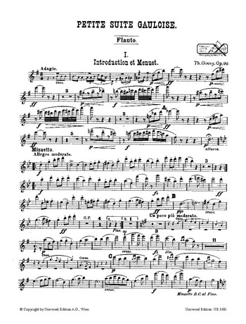Petite suite gauloise op.90: pour flute,