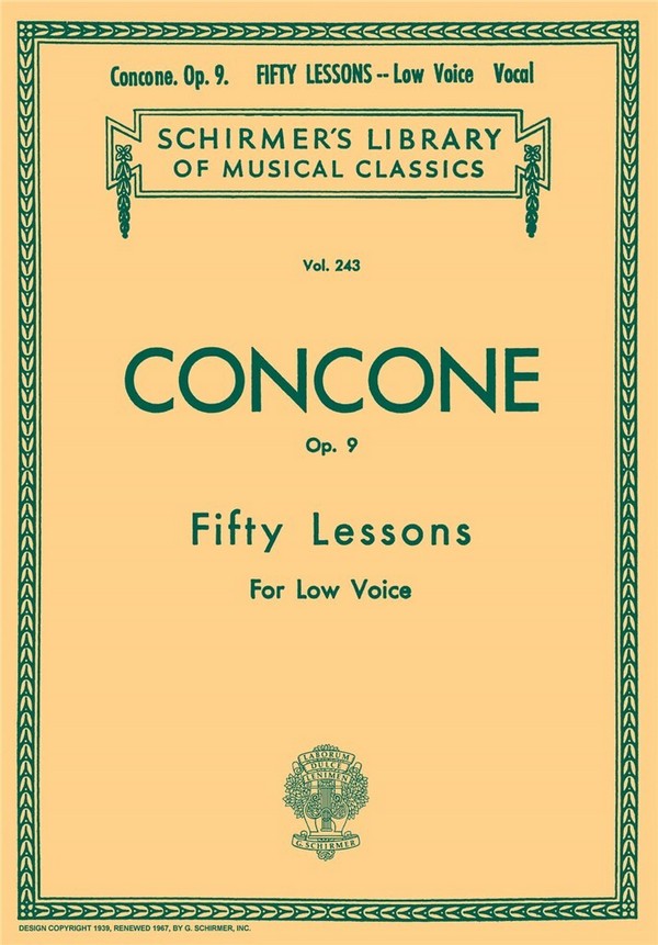 50 Lessons op.9 for low voice