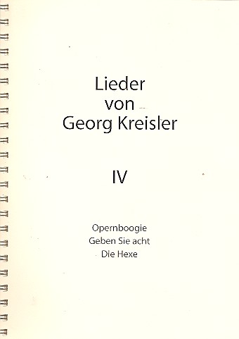 Lieder von Georg Kreisler Band 4