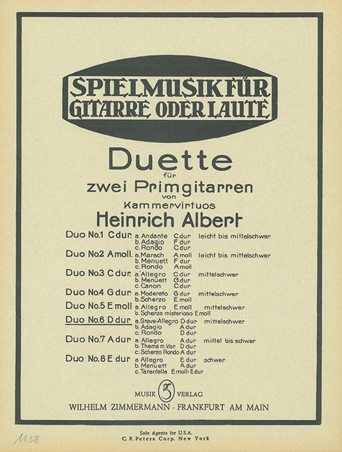 Duo D-Dur Nr.6 für 2 Gitarren
