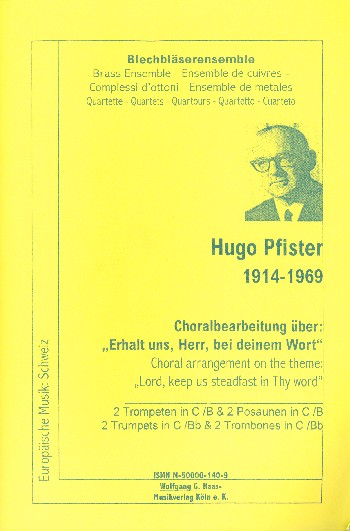Choralbearbeitung über 'Erhalt uns Herr bei deinem Wort'