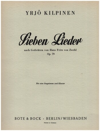 7 Lieder op.79