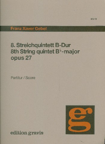 Quintett B-Dur Nr.8 op.27