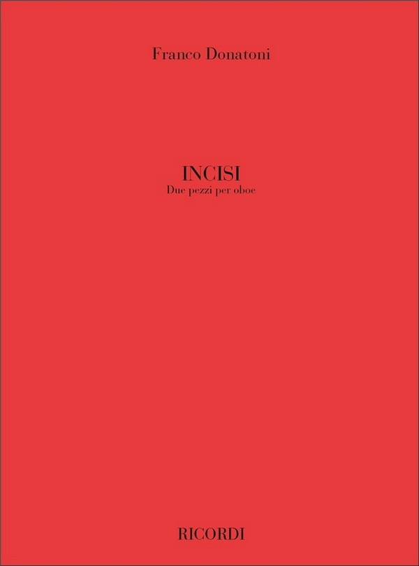 INCISI 2 PEZZI PER OBOE