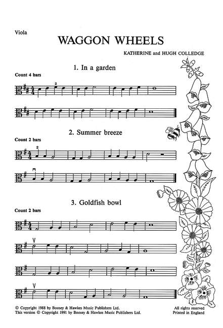 Waggon wheels for viola