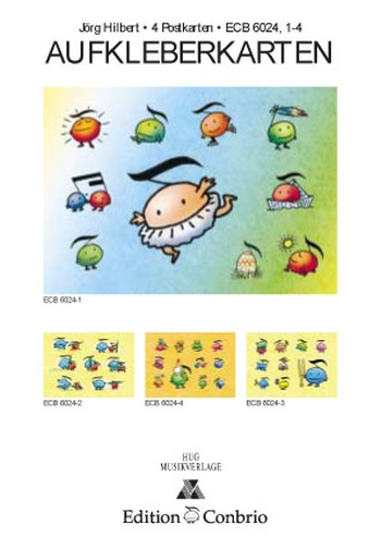 Aufkleberkarten 4 Postkarten mit