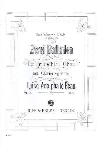 2 Balladen op.16 für gem Chor