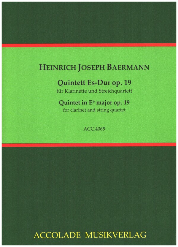 Quintett Es-Dur op.19 für Klarinette,
