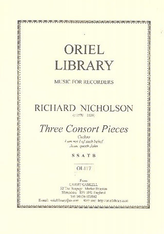 3 Concert Pieces for 5 recorders