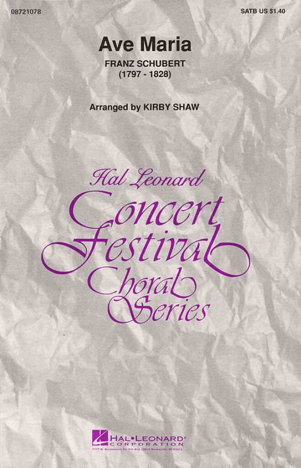 AVE MARIA FOR MIXED CHORUS