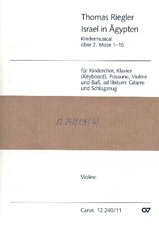 Israel in Ägypten für Kinderchor und Instrumente