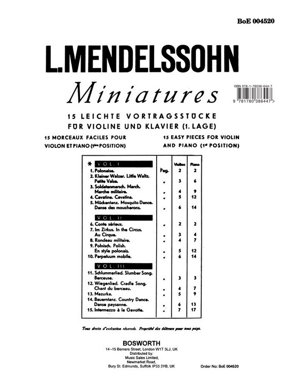 Miniatures Band 1 (Nr.1-5)