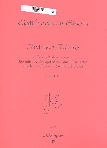 Intime Töne op.105 für Gesang (mittel)