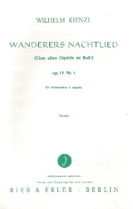 Wanderers Nachtlied op.17,1