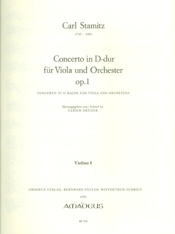 Konzert D-Dur op.1 für Viola und